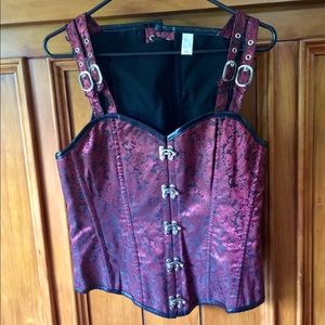 Like New black and burgundy corset